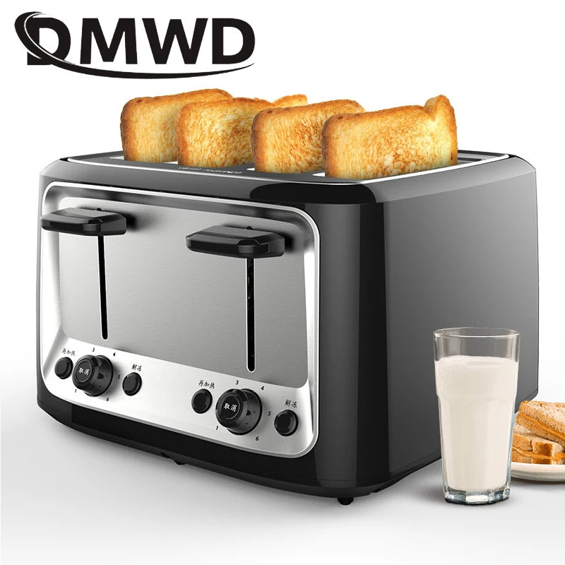 4-Slice Stainless Steel Toaster & Sandwich Maker – Your All-in-One Breakfast Solution