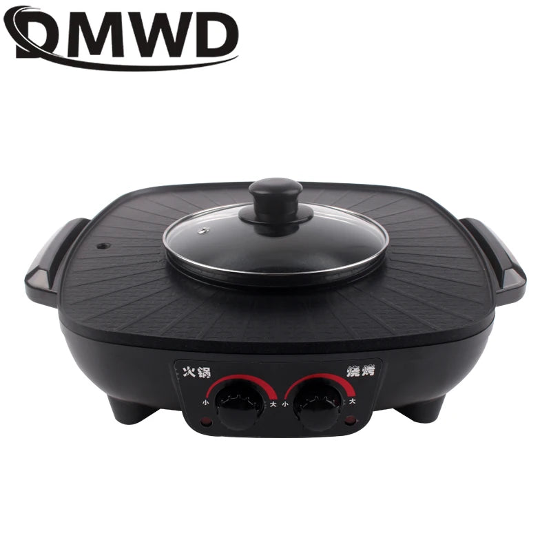 (EU-220V) Smokeless Electric Grill & Hot Pot – Enjoy Korean BBQ and Hot Pot at Home